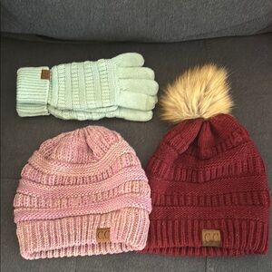 C.c Pink and Red Hats Accessories